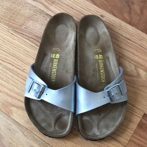 Birkenstock Madrid Single Strap Sandal Silver